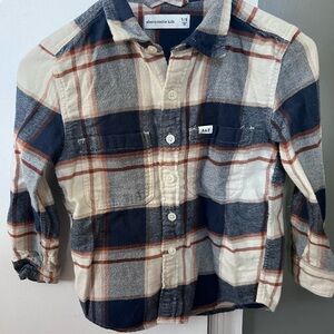 Abercrombie Kids Plaid Shirt - Blue and Cream